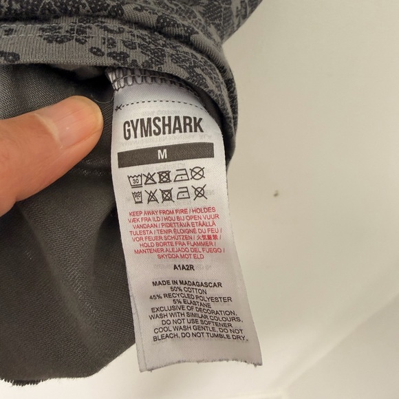 Gymshark Critical 2.0 Drop Arm in Charcoal Print Patterned Muscle Tank Size M - Picture 8 of 14
